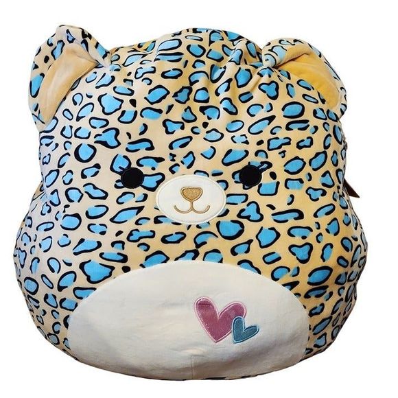Squishmallow Kellytoy 2021 Valentine 16" Emanga the Leopard Plush - Picture 2 of 6
